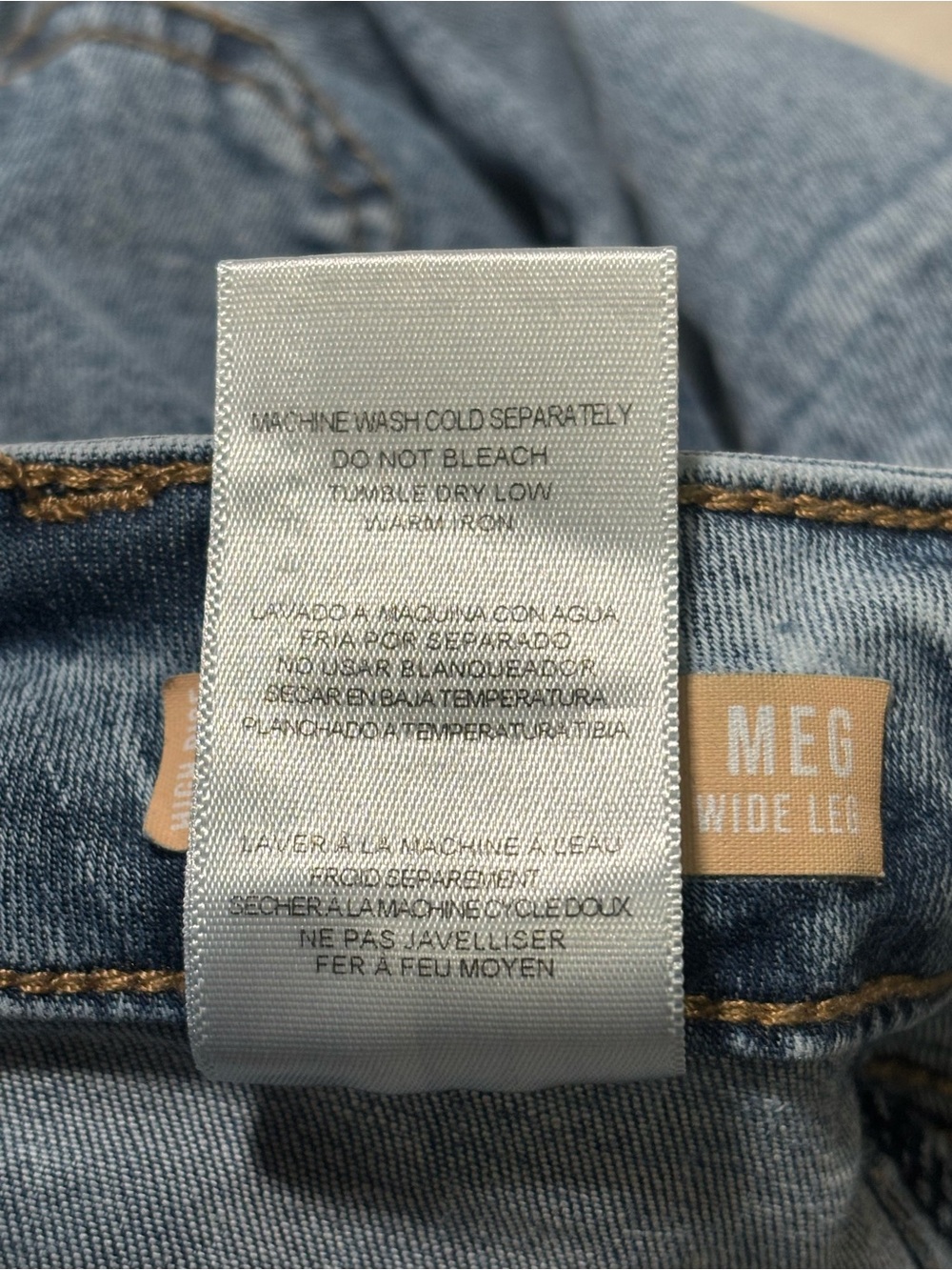 Kut from the Kloth Meg Wide Leg Jeans Size 2 High Rise Raw Hem Lyocell Stretch - Picture 12 of 15